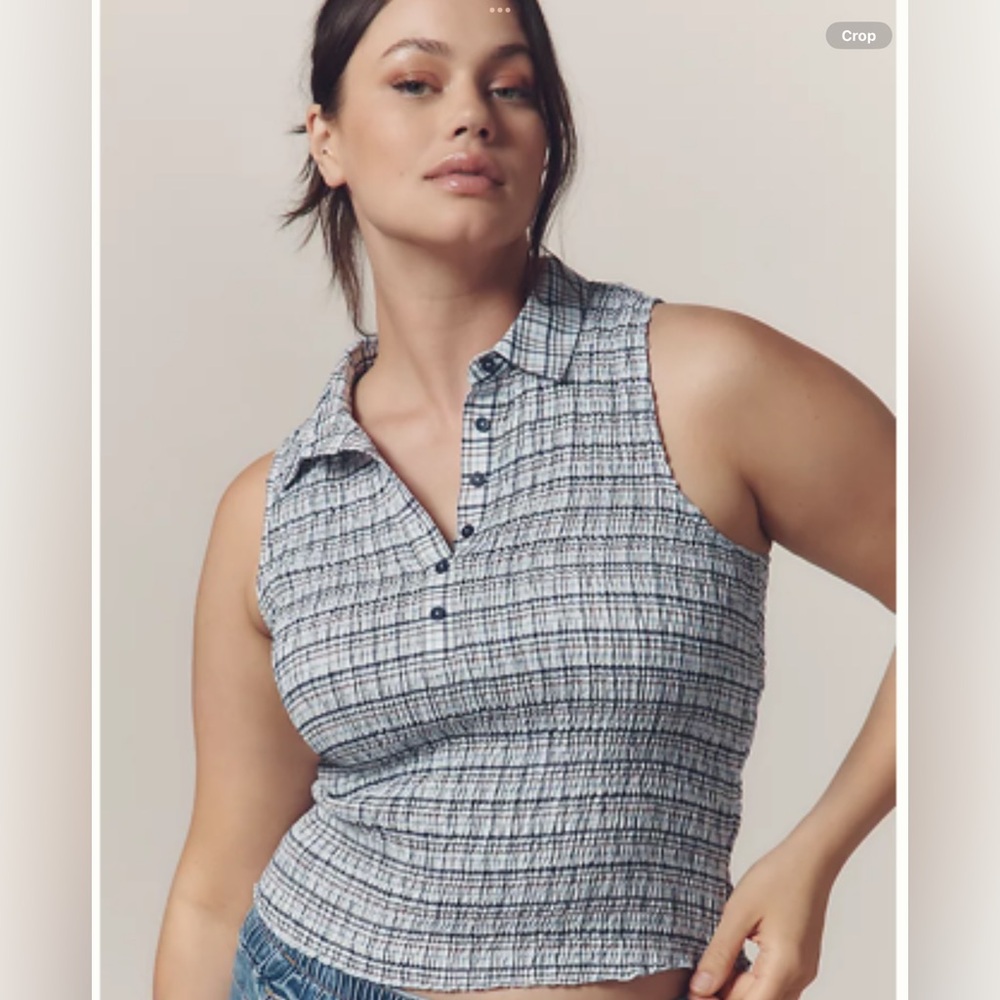 NWT Anthropologie Pilcro sleeveless shirred top❤️❤️❤️❤️